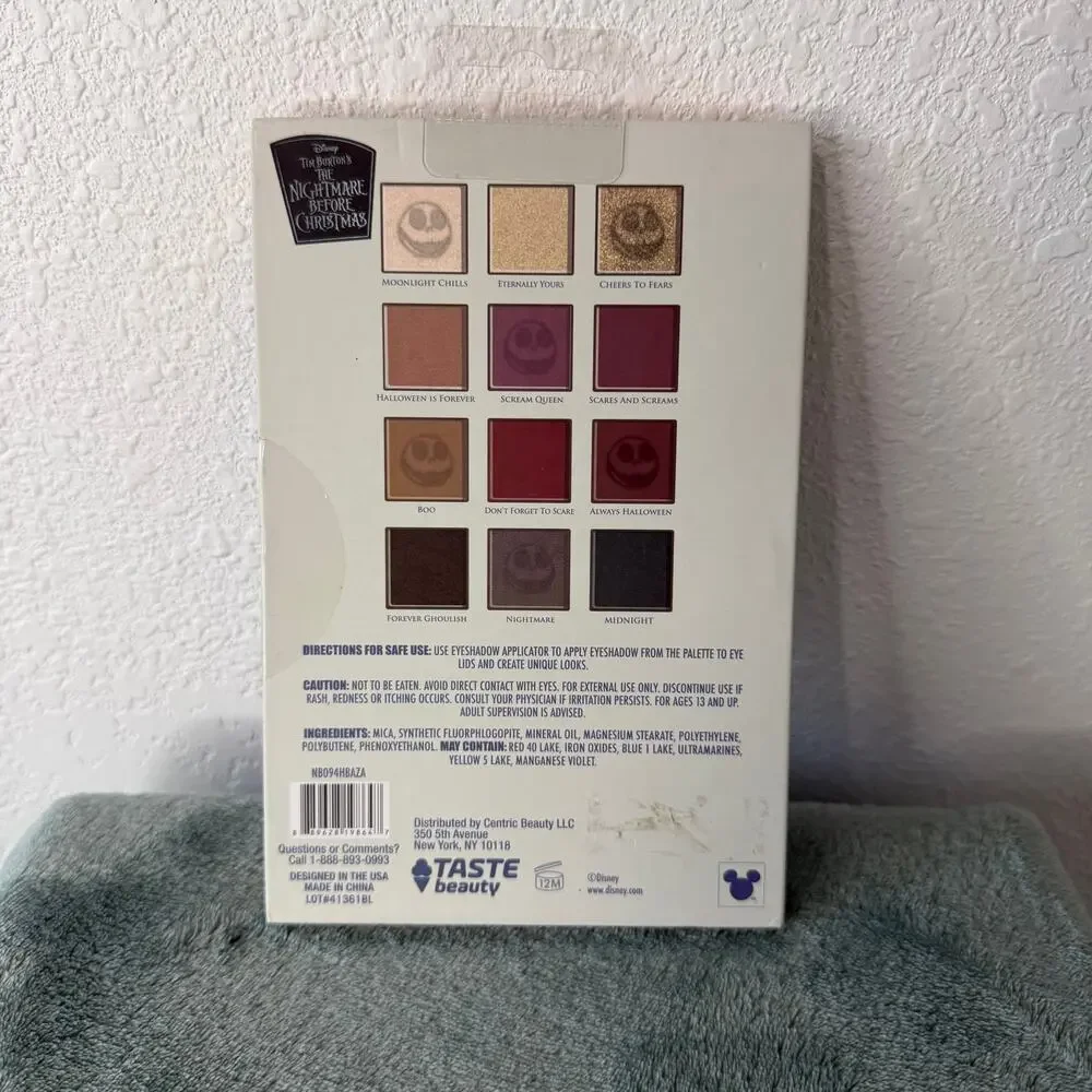 Nightmare Before Christmas 12 Color Eyeshadow Palette New
